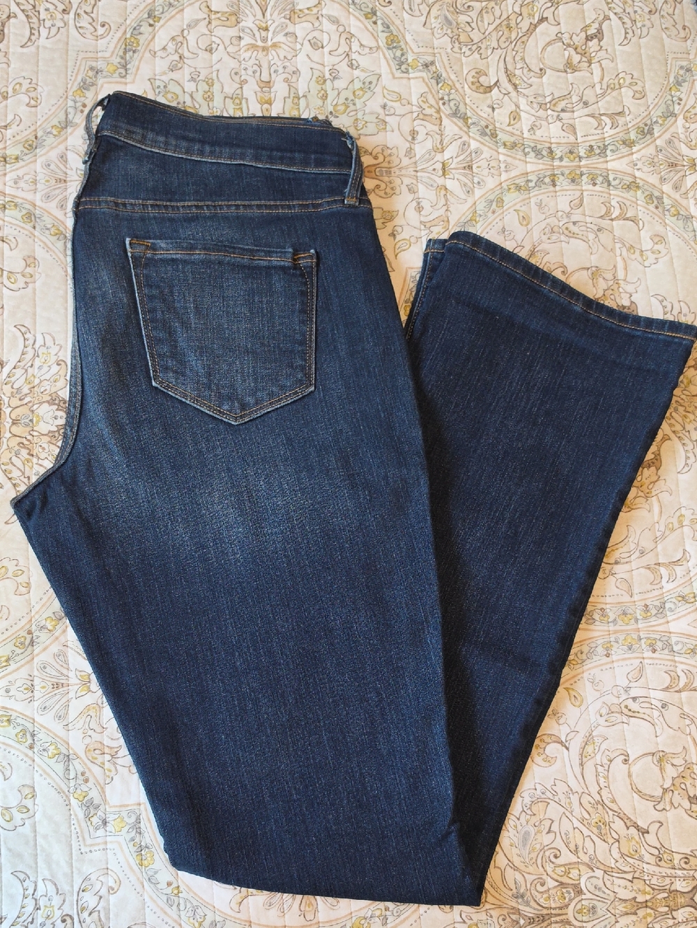 Old Navy Dark Blue Curvy Mid-rise Bootcut Jeans